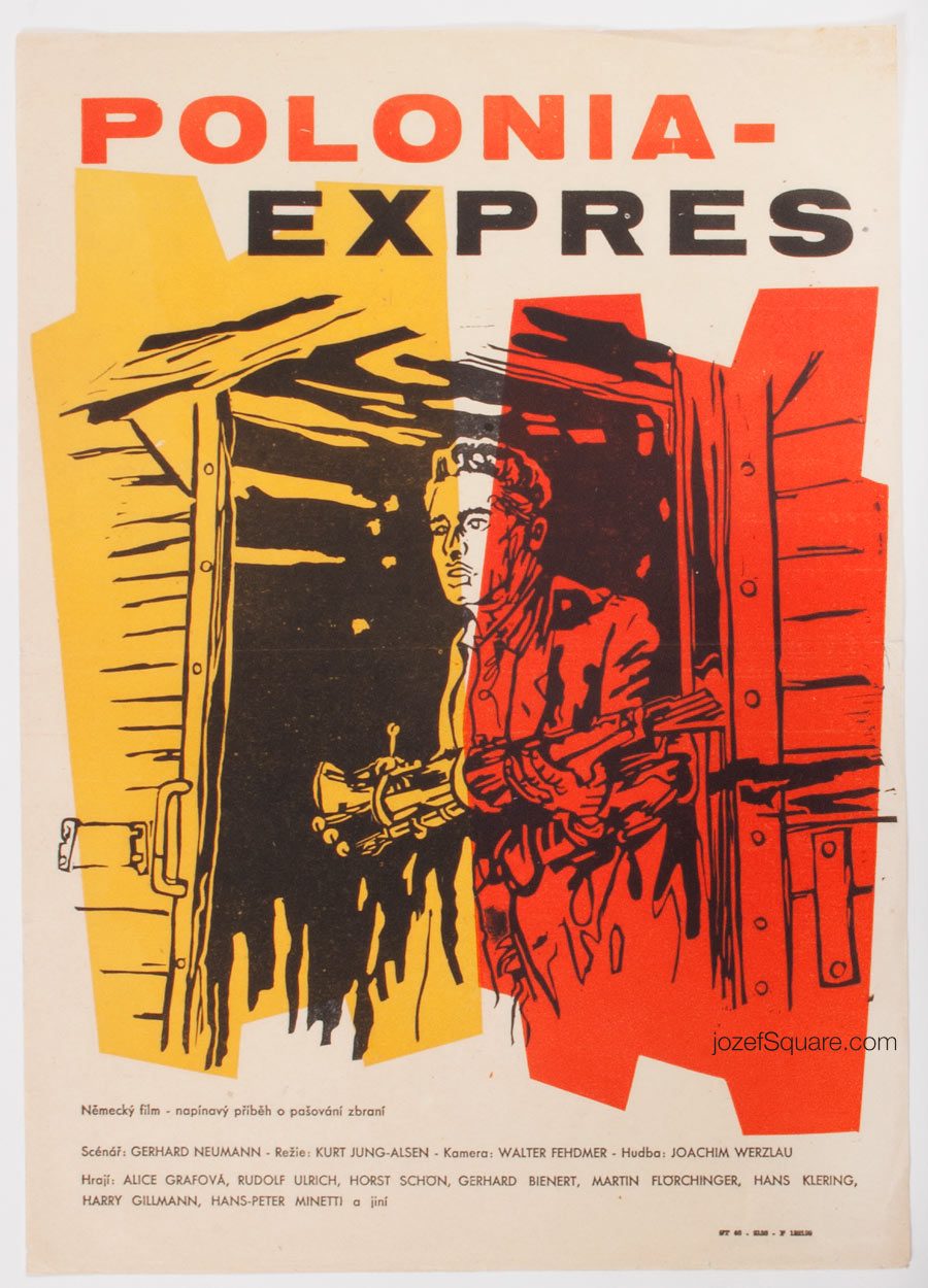 50s Movie Poster, Polonia-Express, Abstract Cinema Art