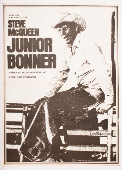 Western Movie Poster, Junior Bonner, Steve McQueen