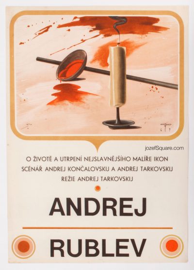 Andrei Tarkovsky Movie Poster, Andrei Rublev, 60s Cinema