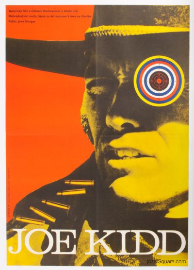 Joe Kidd Movie Poster, 70s Western Cinema Art
