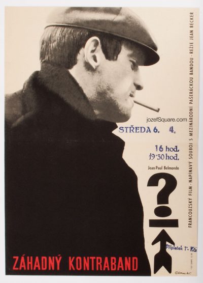 Movie Poster, Backfire, Jean-Paul Belmondo, 60s Cinema Art