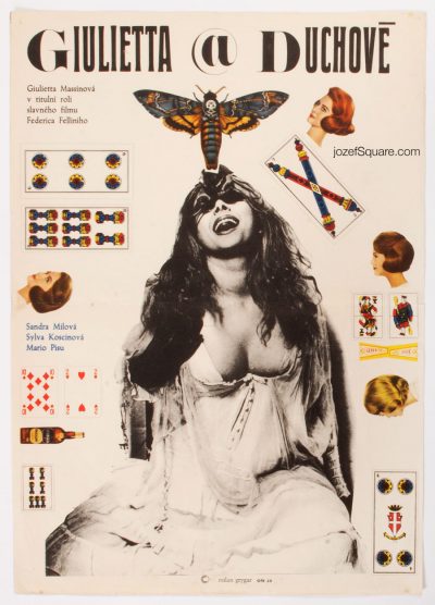 Juliet of the Spirits Movie Poster, Federico Fellini, 60s Cinema Art