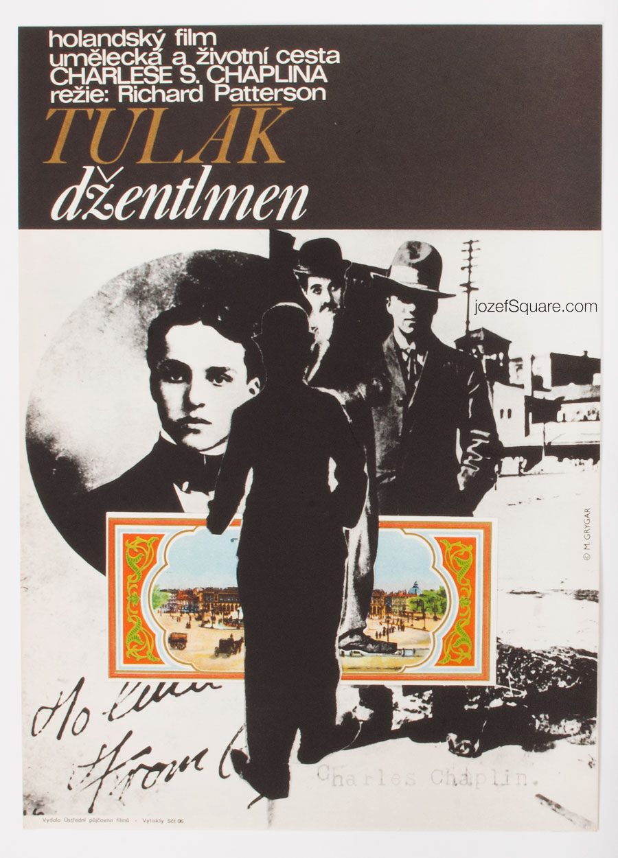 Charlie Chaplin Movie Poster, The Gentleman Tramp, 70s Cinema Art