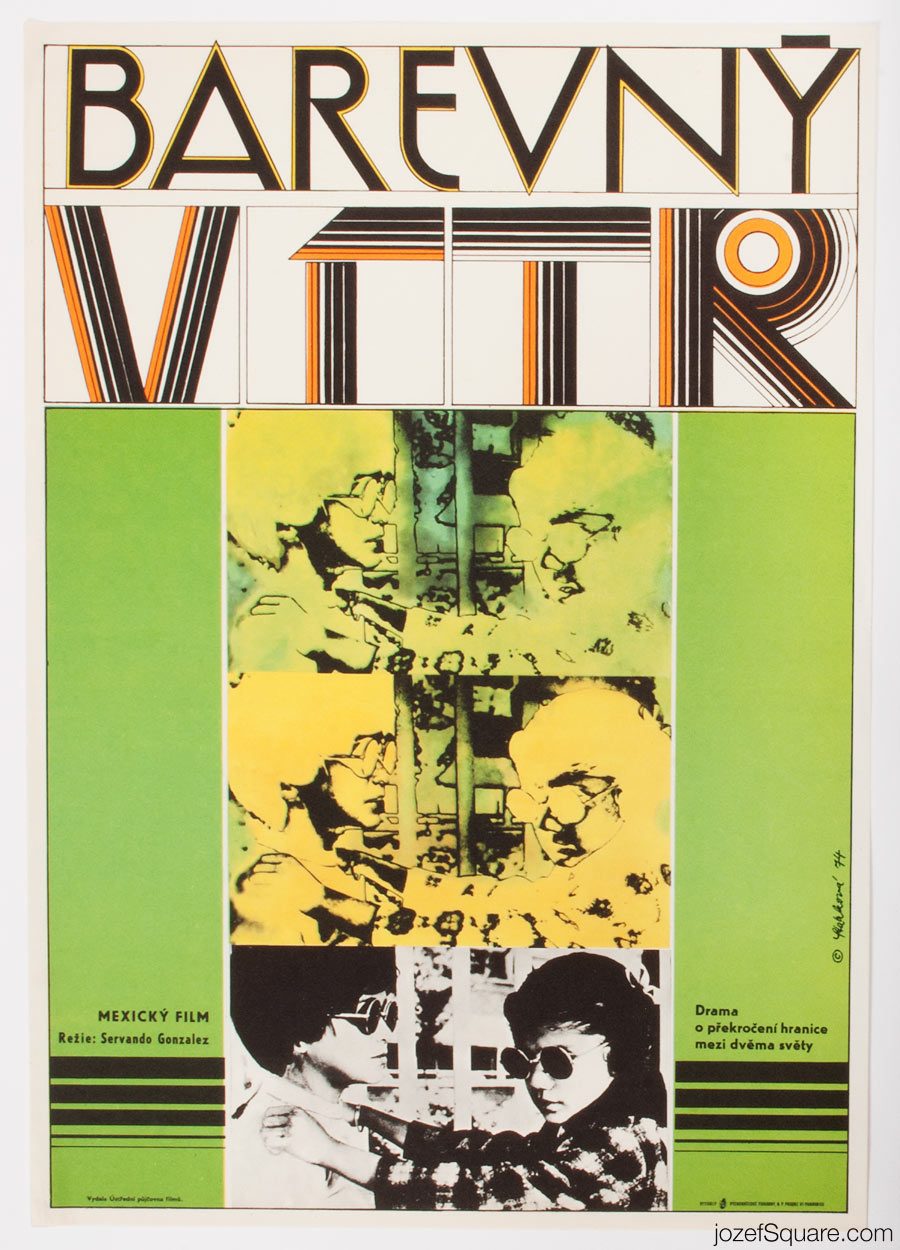 Abstract Movie Poster, What Color Is the Wind, 70s Cinema Art