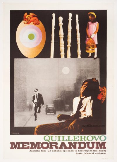 Movie Poster, The Quiller Memorandum, 60s Collage Cinema Art