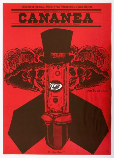 Surreal Movie Poster, Cananea, Karel Teissig, 1970s Cinema Art