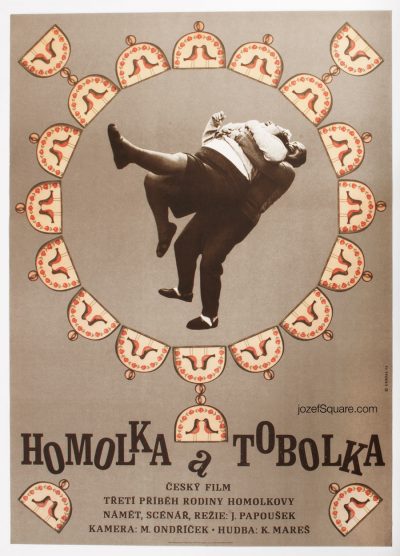 Minimalist Movie Poster, Homolka and Pocketbook, 70s Cinema Art