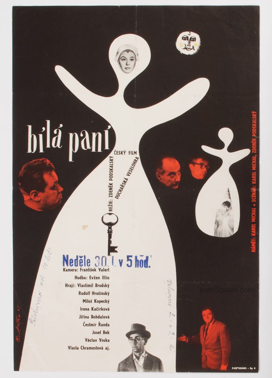 Movie Poster, The White Lady, 60s Cinema Art