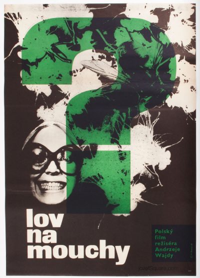Movie Poster, Hunting Flies, Andrzej Wajda, 60s Collage Art