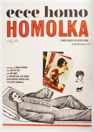 Behold Homolka Movie Poster, Karel Machalek, 60s Cinema Art