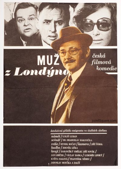 Movie Poster, The Man from London, 70s Cinema Art