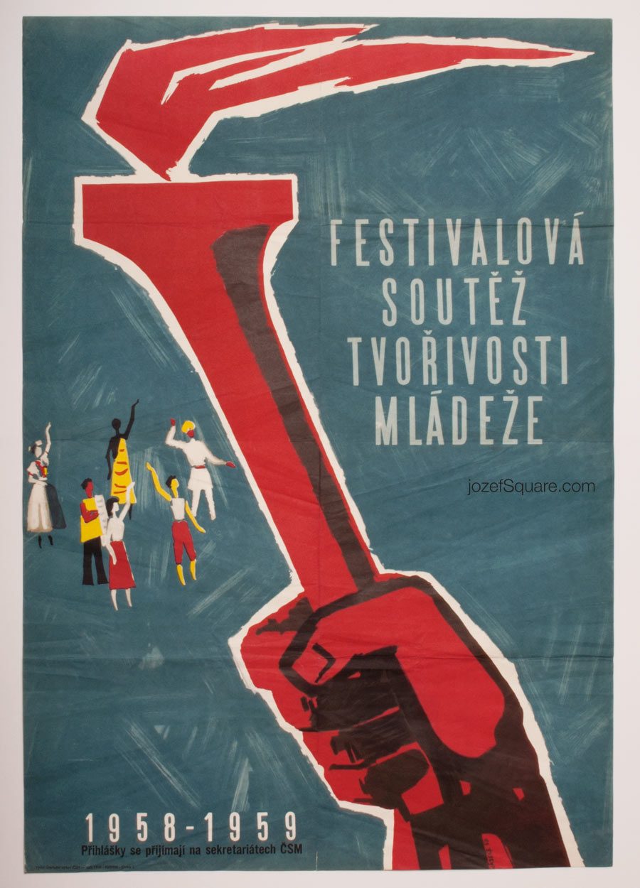 50s Advertising Poster, Art Competion, Eduard Hajek