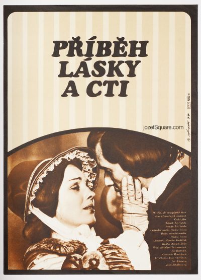 Movie Poster, A Story of Love and Honour, 70s Cinema Art