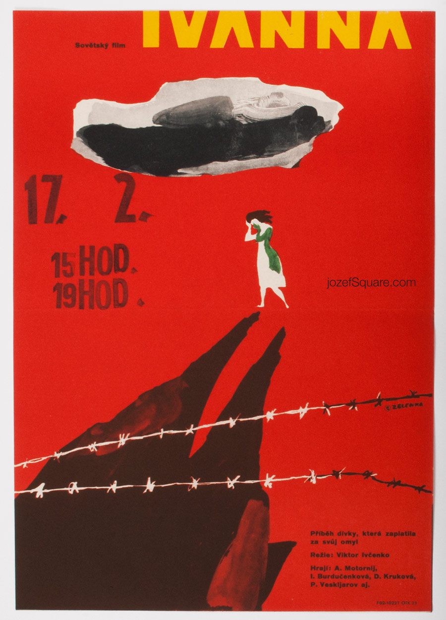Movie Poster, Ivanna, Jaroslav Zelenka, 60s Cinema Art