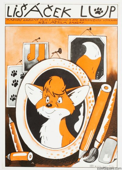 Movie Poster, The Little Fox Vuk, 80s Cinema Art