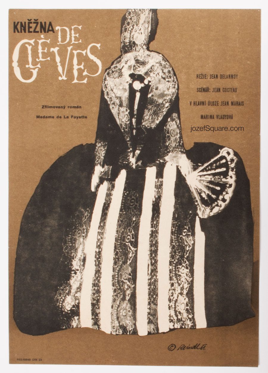 Movie Poster, Princess of Cleves, Milos Reindl, 60s Cinema Art