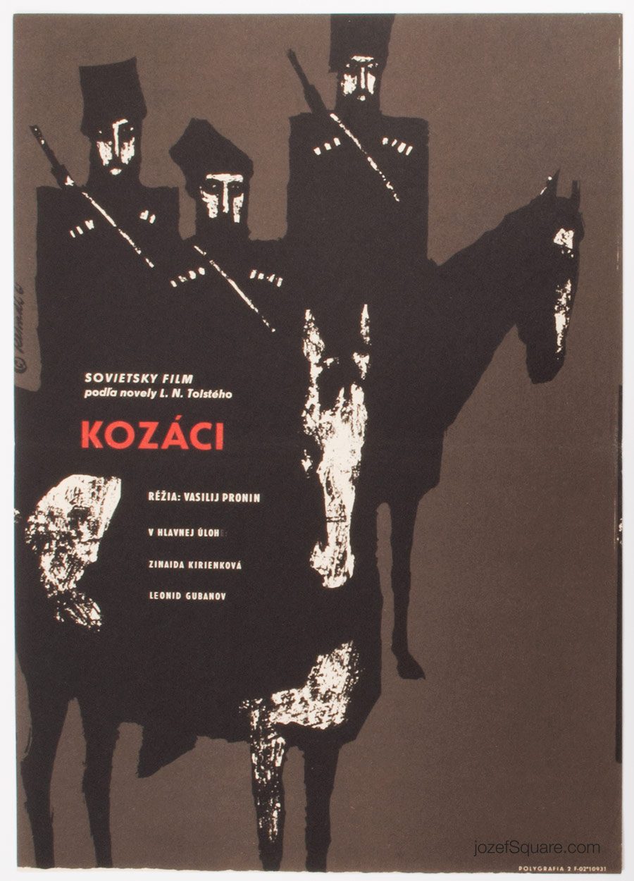 Movie Poster, The Cossacks, Milos Reindl, 60s Cinema Art