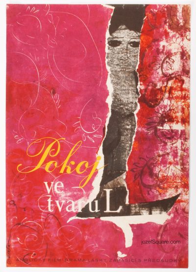 Movie Poster, The L-Shaped Room, Mirko Hanak, 60s Cinema Art