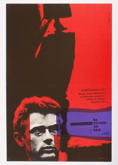 East of Eden Movie Poster, James Dean, 60s Cinema Art