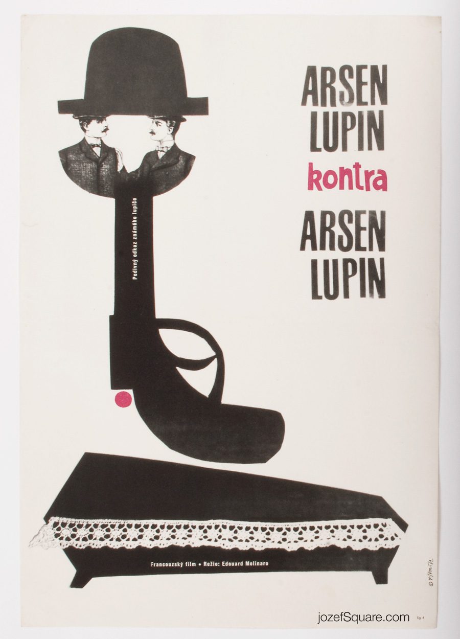 Movie Poster, Arsene Lupin, 60s Cinema Art
