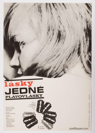 Loves of Blondes Movie Poster, Milos Forman, 60s Cinema Art