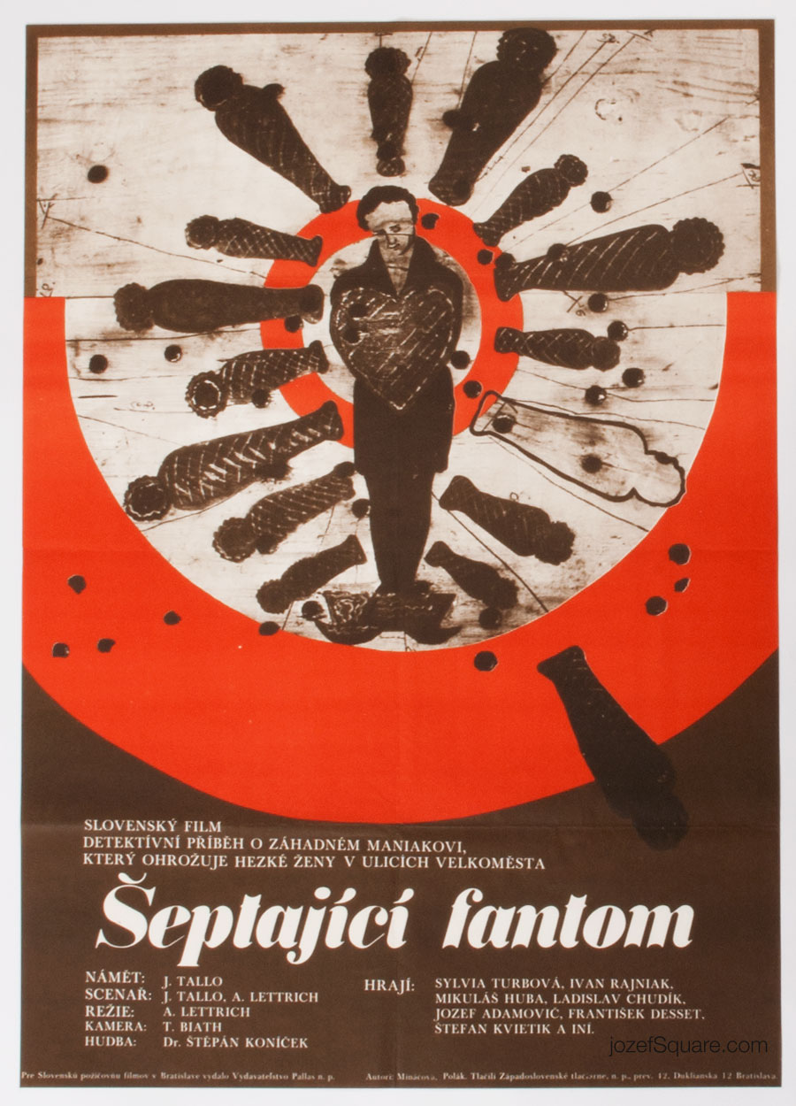 Movie Poster, The Whispering Phantom, 70s Cinema Art