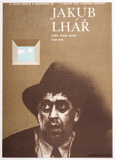 Movie Poster, Jakub the Liar, 70s Cinema Art