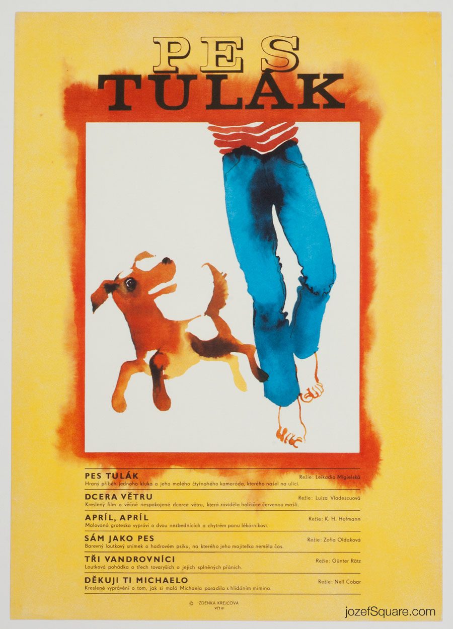 Movie Poster, Dog Wanderer, 70s Children Cinema Art