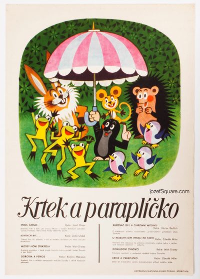 Movie Poster, The Mole and the Umbrella, 70s Cinema Art