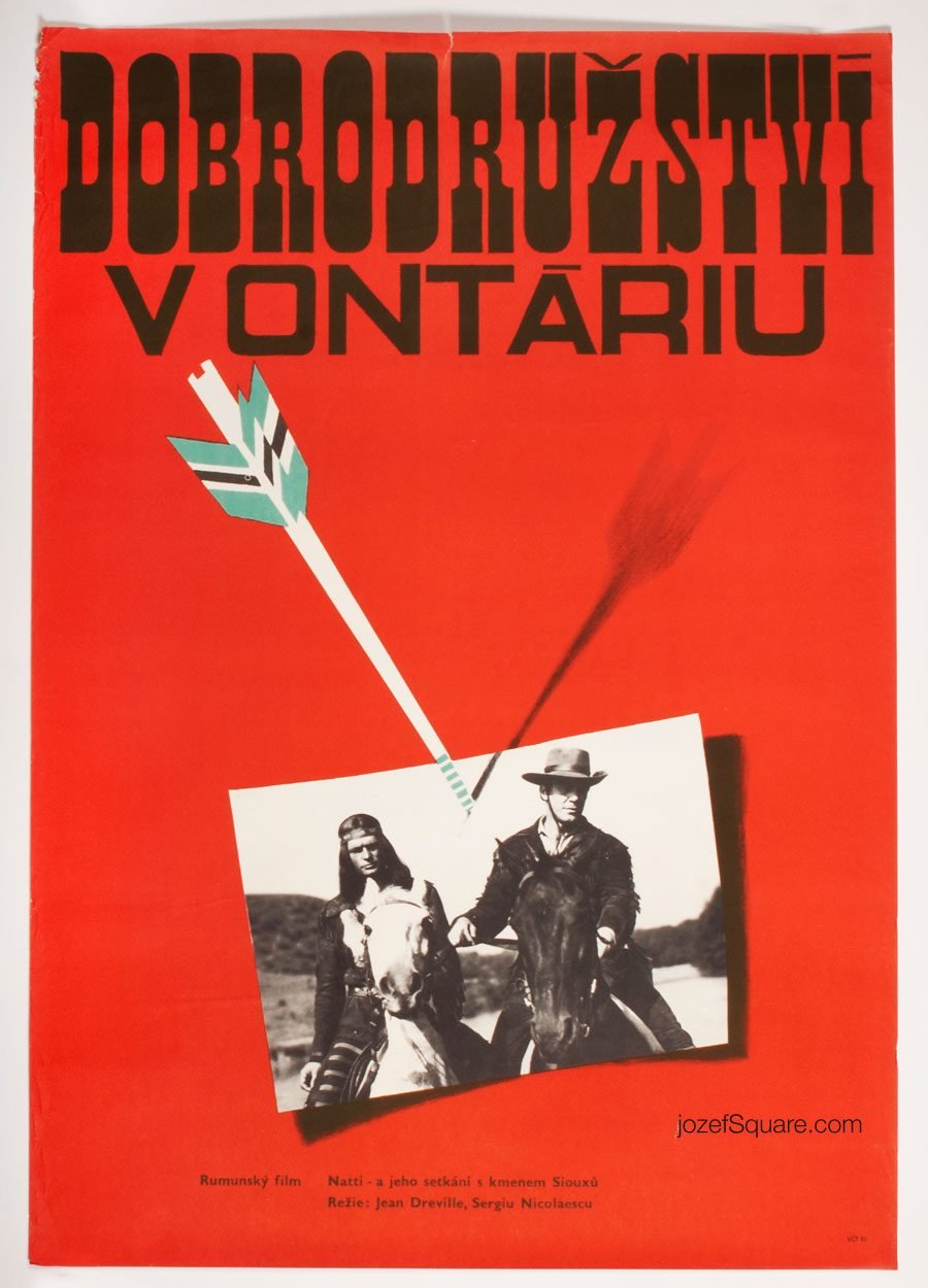 Western Movie Poster, Leatherstocking Tales, 70s Cinema Art