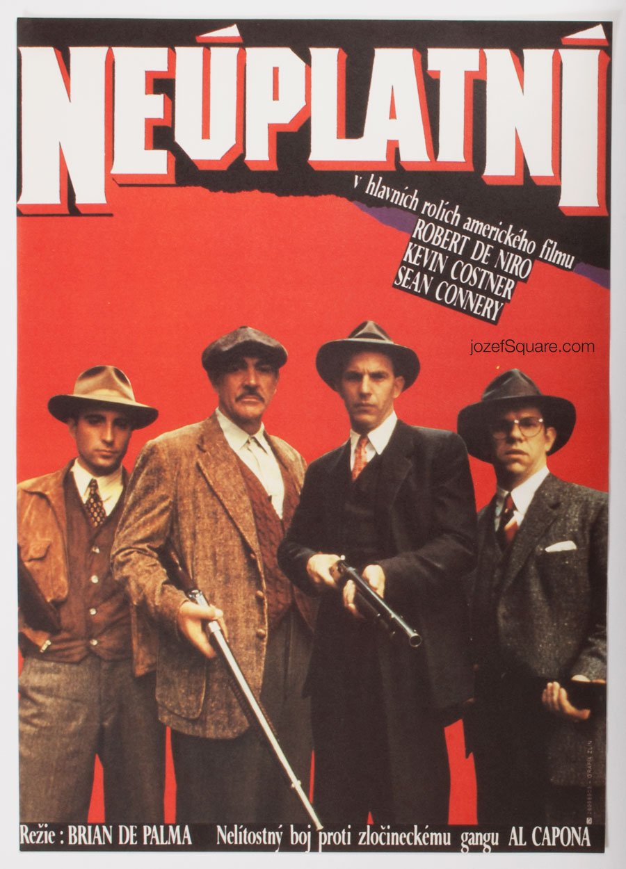 Movie Poster, The Untouchables, Robert De Niro, 80s Cinema Art
