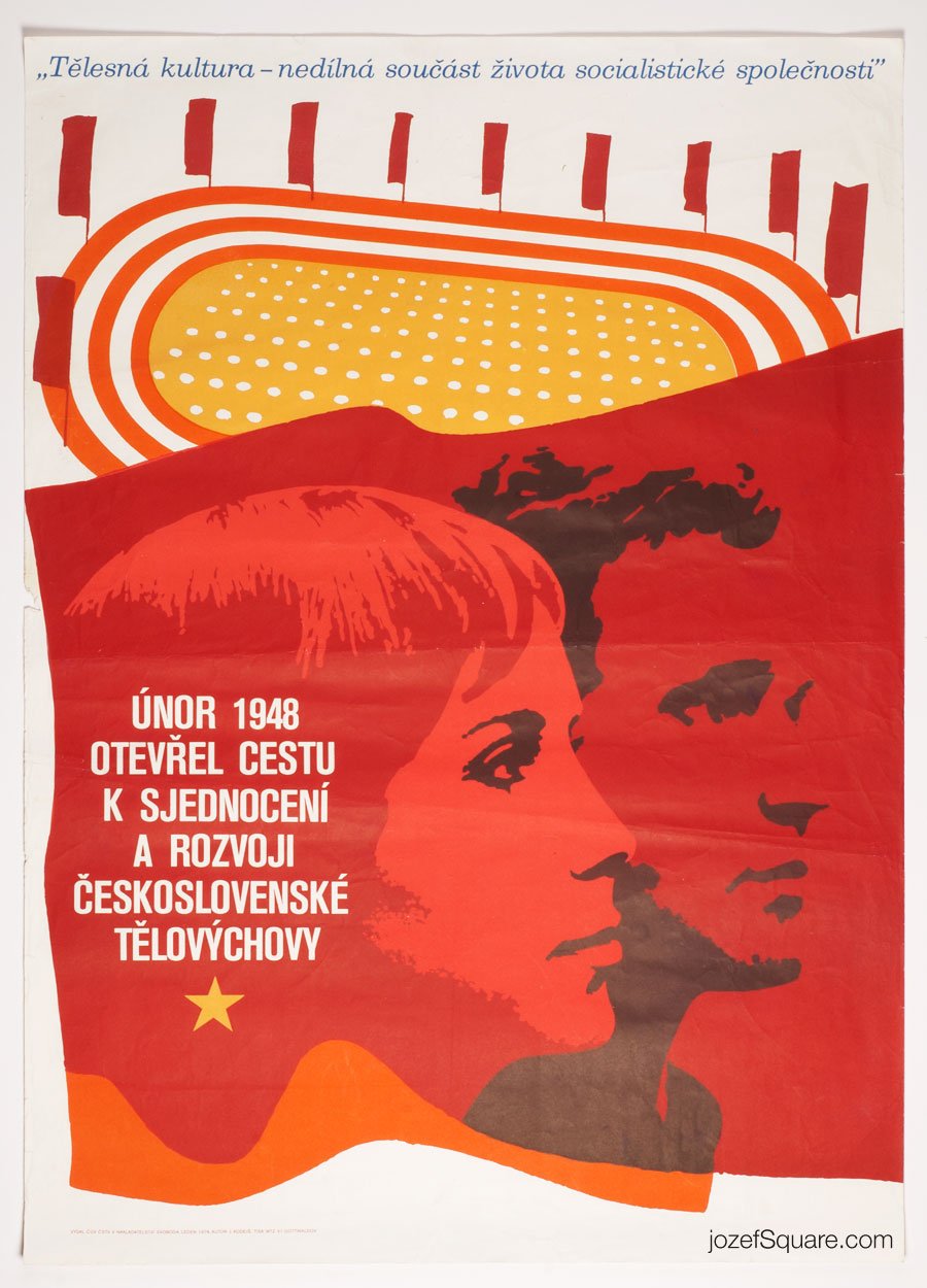 Propaganda Poster, February 1948, Jaroslav Kodejs