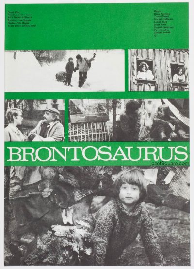 Movie Poster, Brontosaurus, 80s Cinema Art