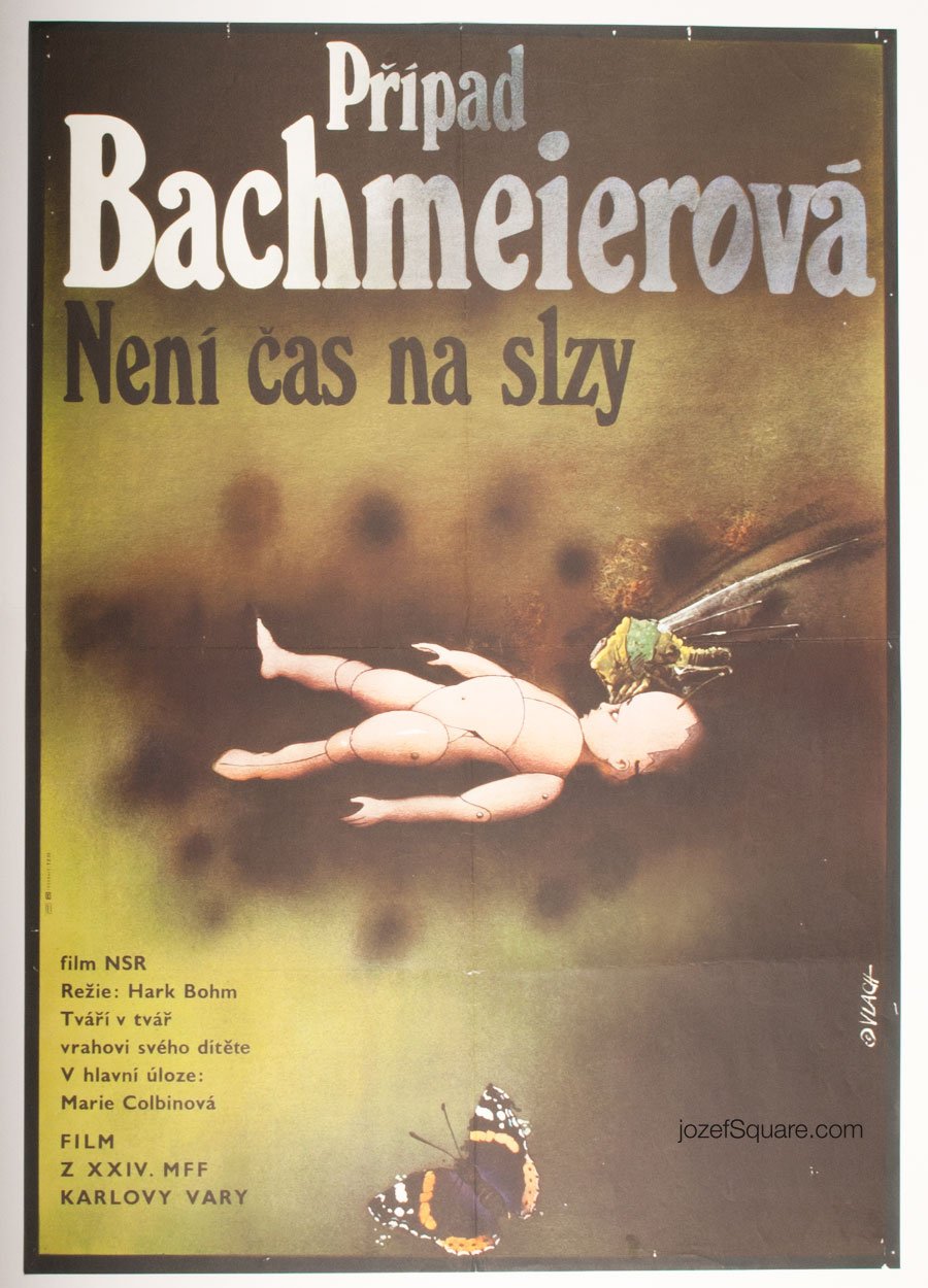 Surreal Movie Poster, The Bachmeier Case, Zdenek Vlach, 1980s Design