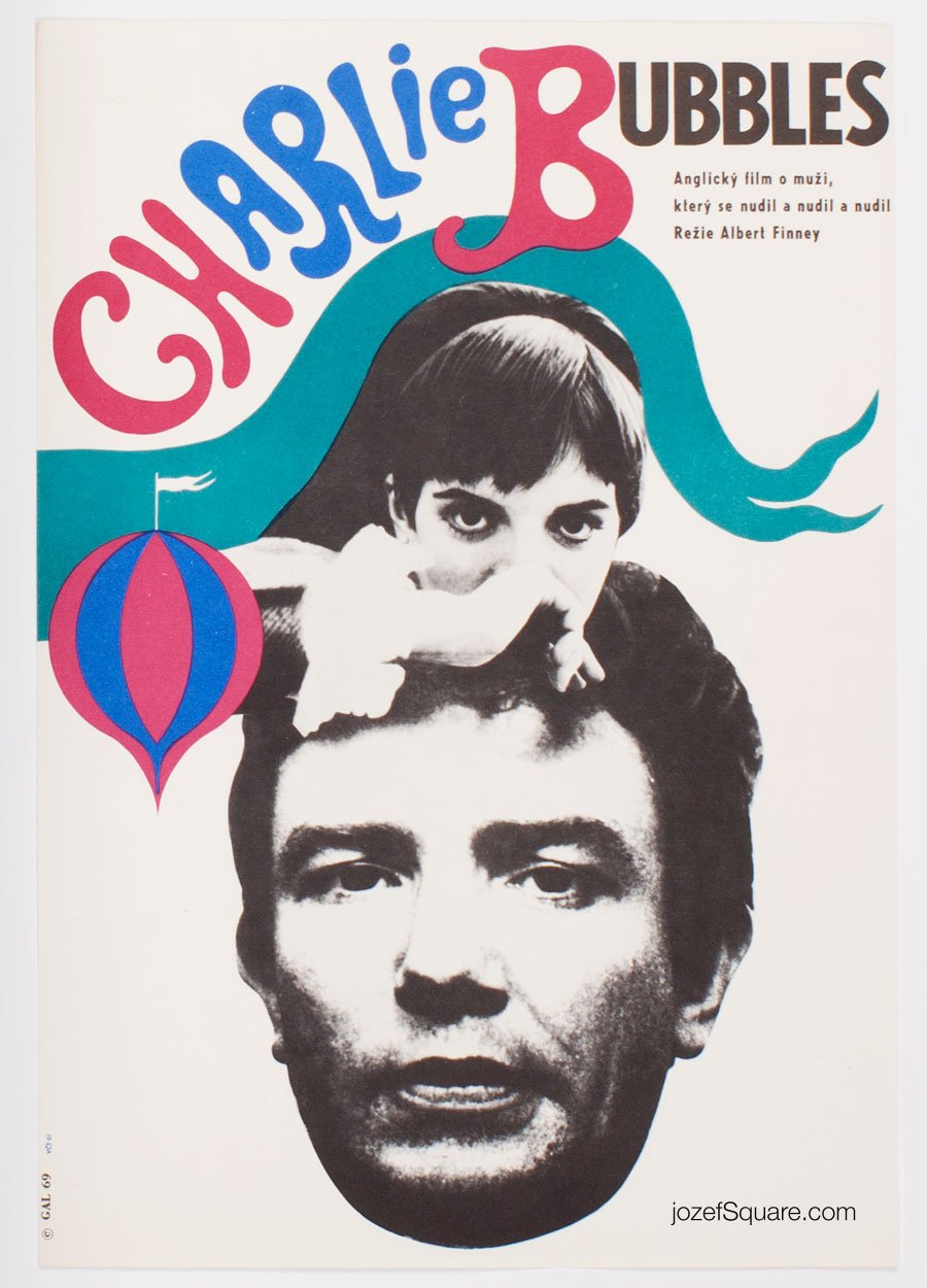 Movie Poster, Charlie Bubbles, Albert Finney