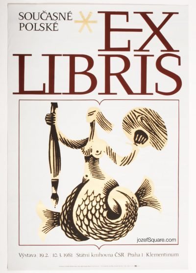 Exhibition Poster, Contemporary Polish Ex Libris, Zbynek Weinfurter