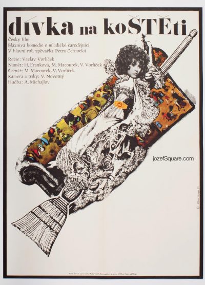 Surreal Movie Poster, The Girl on the Broomstick, Milan Grygar