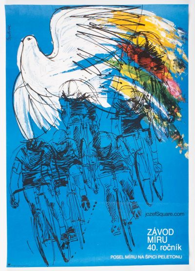 Cycling Poster, 40th Course de la Paix / The Peace Race, Osvald Spelina