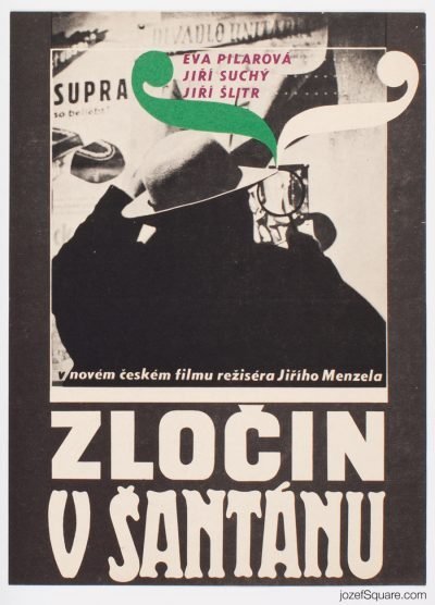 Movie Poster, Crime in Night Club, 60s Cinema Art