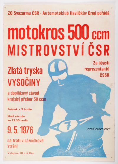 Racing Poster, Motocross 500 ccm, Czechoslovak Championship