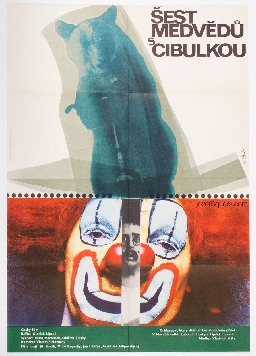 Movie Poster, Six Bears and Clown, Vladimir Bidlo