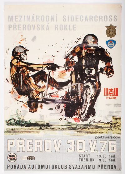 Racing Poster, International Sidecarcross Championship, Vladimír Valenta
