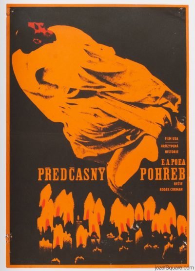 Movie Poster, Premature Burial, Edgar Allan Poe, Karel Vaca