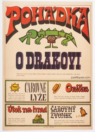 Children's Movie Poster, Fairy Tale about a Dragon, Unknown Artist