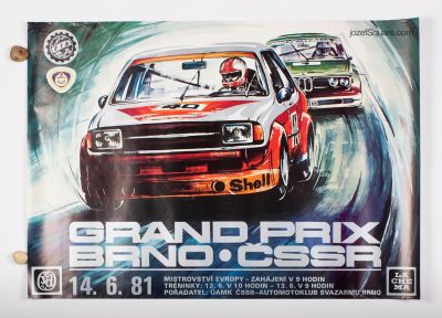 Racing Poster, Grand Prix Brno, European Championship, Vladimír Valenta