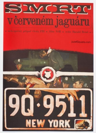 Movie Poster, Death in the Red Jaguar, Zdenek Ziegler