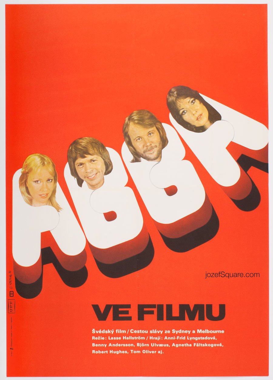Movie Poster, ABBA: The Movie, Martin Dyrynk, 70s Cinema Art