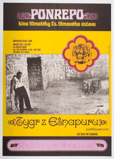 Movie Poster, Tiger of Eschnapur, Michael Sklar