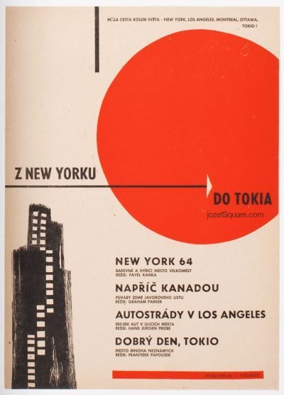 Movie Poster, From New York to Tokyo, Unknown Artist, 60s Cinema Art