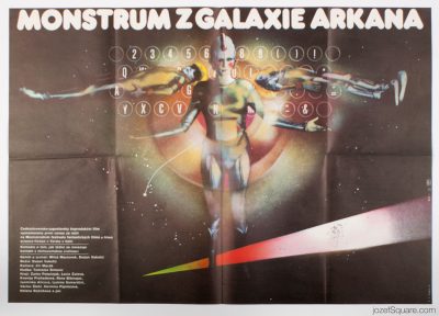 Sci-fi Movie Poster, Visitors from Arkana Galaxy, Zdenek Ziegler